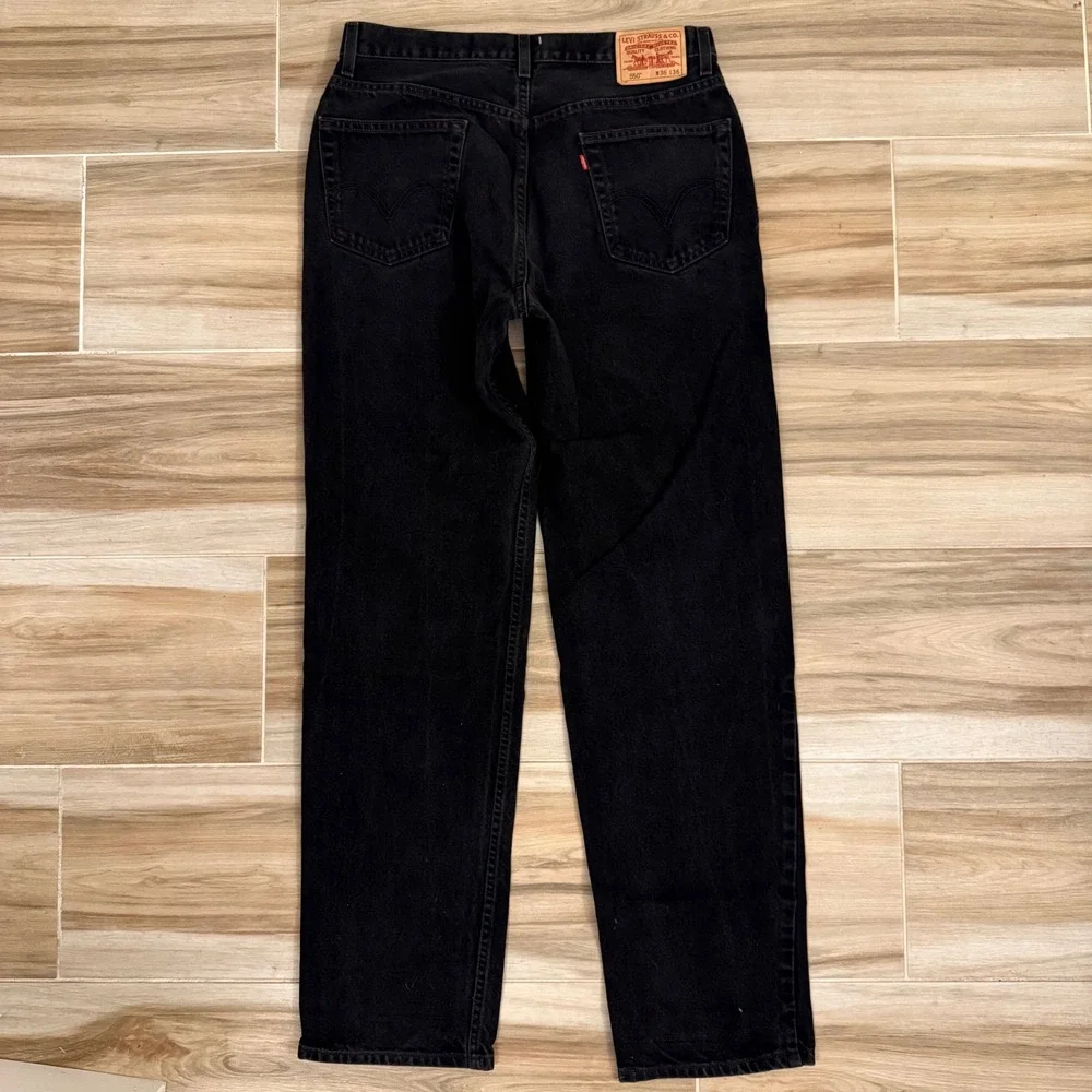 Vintage Levi's 550 Black Jeans Mens 36x36 Relaxed Fit Tapered 2008 Mexico Y2K